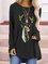 Printed Cotton-Blend Striped Long Sleeve Shirts & Tops
