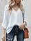V Neck Formal Shift Long Sleeve Top