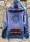 Blue Hoodie Ombre Pockets Vintage Sweatshirt