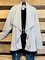 Gray Casual Cotton-Blend Outerwear