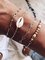 4-piece Geometric Round Gold Beads Hollow Bracelet Set