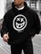 Graffiti Statement Cotton-Blend Men's Fashion Print Sweatshirt