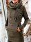 Army Green Plain Cotton Casual Long Sleeve Shirts & Tops