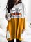 Vintage Halloween Plus Size Long Sleeve Crew Neck Statement Geometric Letter Printed Casual Tops