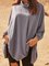 Gray Plain Long Sleeve Shirts & Tops