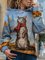 Vintage Hoodie Long Sleeve Cute Cat Printed Plus Size Statement Casual Sweatshirt