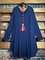 Cotton-Blend V Neck Long Sleeves Soft Dress or Long Tunic