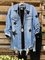 Blue Shawl Collar Star Long Sleeve Cotton-Blend Denim Jacket
