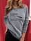 Gray Long Sleeve Shift Shirts & Tops