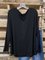 Black Cotton-Blend Plain Casual Shirts & Tops