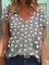 Gray Short Sleeve Casual V Neck Tops