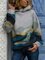 Gray Casual Shift Ombre/tie-Dye Sweatshirt