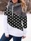 Black Color-Block Casual Star Sweatshirt