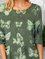 Photo Color Casual Long Sleeve Abstract Shift Shirts & Tops With Necklace