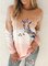 Casual Giraffe Print Crew Neck Long Sleeve Sweatshirt