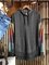 Deep Gray Long Sleeve Striped Casual Sweatshirt