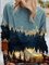 Abstract Shift Long Sleeve Knitted Sweatshirt