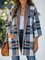 Checkered Shawl Collar Vintage Cardigan Outerwear