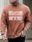 Maroon Crew Neck Casual Cotton-Blend Men's Fashion Print Sweatshirt