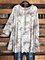 Multicolor A-Line Long Sleeve Cotton-Blend Ombre/tie-Dye Shirts & Tops