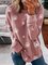 Pink Long Sleeve Shift Crew Neck Sweatshirt