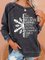 Gray Cotton-Blend Long Sleeve Shirts & Tops
