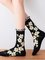 Autumn And Winter In Tube Florets Roll - Up Female Socks