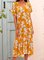 Yellow Paneled V Neck Boho Dresses