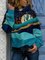 Vintage Hoodie Long Sleeve Landscape Printed Plus Size Statement Casual Sweatshirt