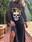 Skull Cotton-Blend Casual Dresses