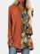 Crew Neck Long Sleeve Animal Shirts & Tops