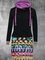 Black Daily Cotton Vintage Casual Printed Long Sleeve Shift Hoodie Dresses