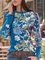 Casual Long Sleeve Printed Round Neck Shirts & Tops