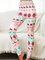 Christmas Snowman Sheath Cotton-Blend Pants