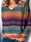 Tribal Long Sleeve V Neck Shirts & Tops