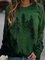 Misty Forest Gradient Landscape Print Vintage Sweatshirt