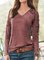 Women's Cotton-Blend Long Sleeve Bandage Shirts