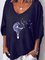 V Neck Long Sleeve Printed T-Shirts