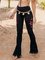 Vintage High-waist Printed Fringe Leggings(No belt)