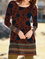 Plus size Floral Long Sleeve Dresses