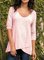 Women's Round Neck Casual Cotton-Blend Shirts