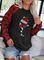 Ladies Christmas Wine Glass Print Sweatshirt