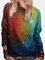 Tie-dye Long Sleeve O-neck Casual Sweatshirt
