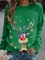New Women Fashion Plus Size Vintage Holiday Shift Casual Sweatshirts