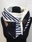 Striped casual knitted scarf and shawl