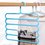 Anti-Slip Magic Multiple Layer Trousers Hanger Multifunction Pants Closet Belt Holder Rack S-Type 5 Layers Saving Space