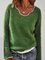 Solid Knitted Sweaters Plus Size Pullovers Jumpers