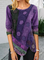 Knitted Crew Neck Vintage Long Sleeve Shirts & Tops
