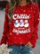 Print Round Neck Long Sleeves Christmas Sweatshirt