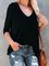 women's cardigan t-shirt bottoming shirt 3/4 Sleeve Solid Cutout V Neck Shirts & Tops